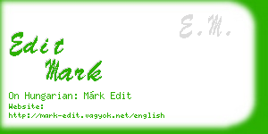 edit mark business card